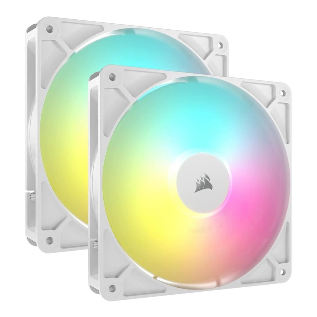 Corsair RS140 ARGB 140mm PWM 1700 RPM Case Fan - Dual-pack White CO-9050187-WW