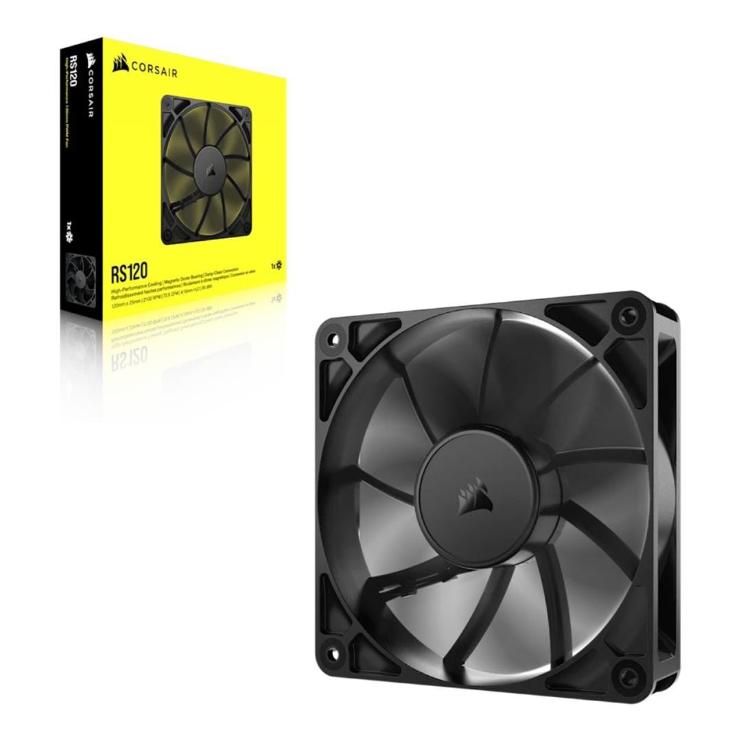 Corsair RS120 120mm PWM Computer Case Fan Black 1-pack CO-9050188-WW