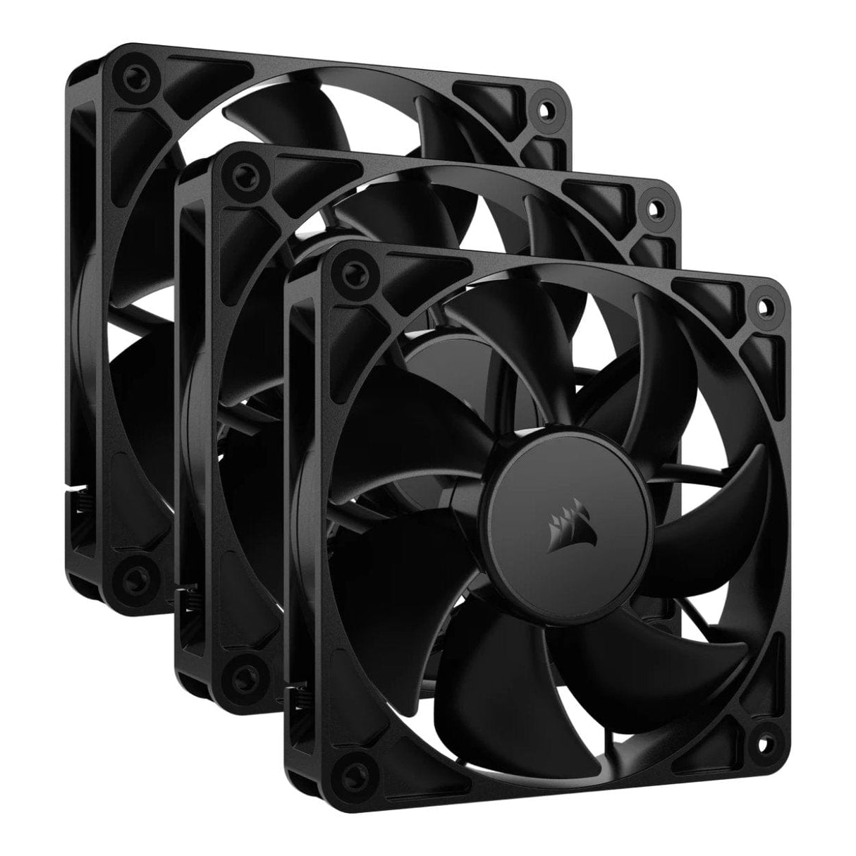 Corsair RS120 120mm PWM Computer Case Fan Black 3-pack CO-9050189-WW