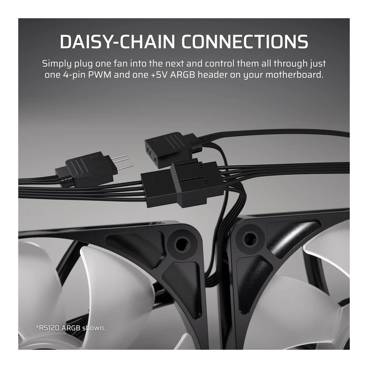 Corsair RS120-R ARGB 120mm PWM Reverse Fans Black - 3-pack CO-9050196-WW