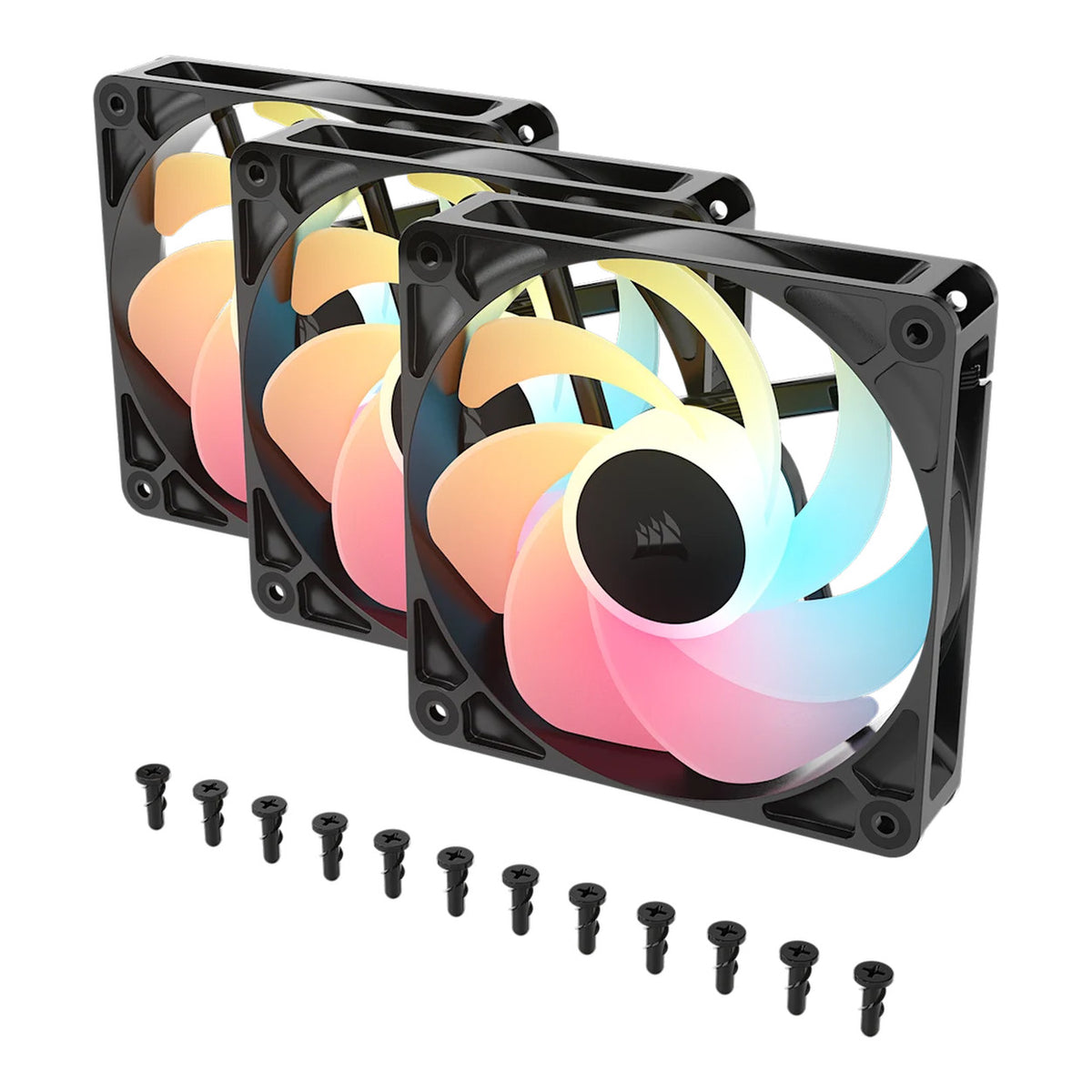 Corsair RS120-R ARGB 120mm PWM Reverse Fans Black - 3-pack CO-9050196-WW