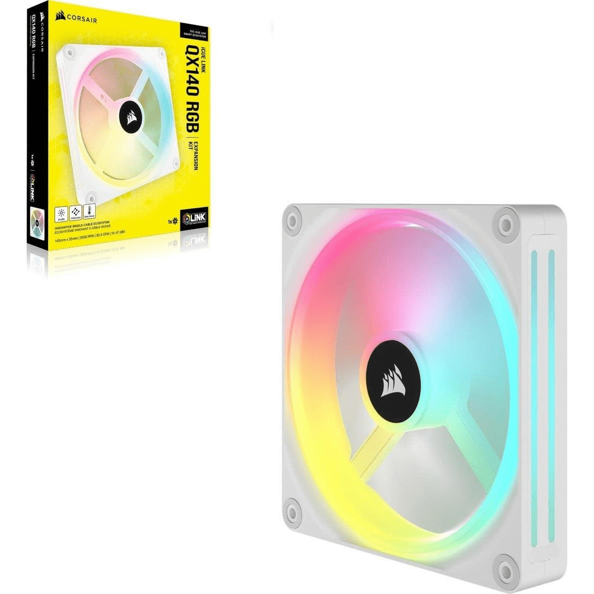 Corsair iCUE Link QX140 ARGB 140mm PC Case Fan White CO-9051007-WW