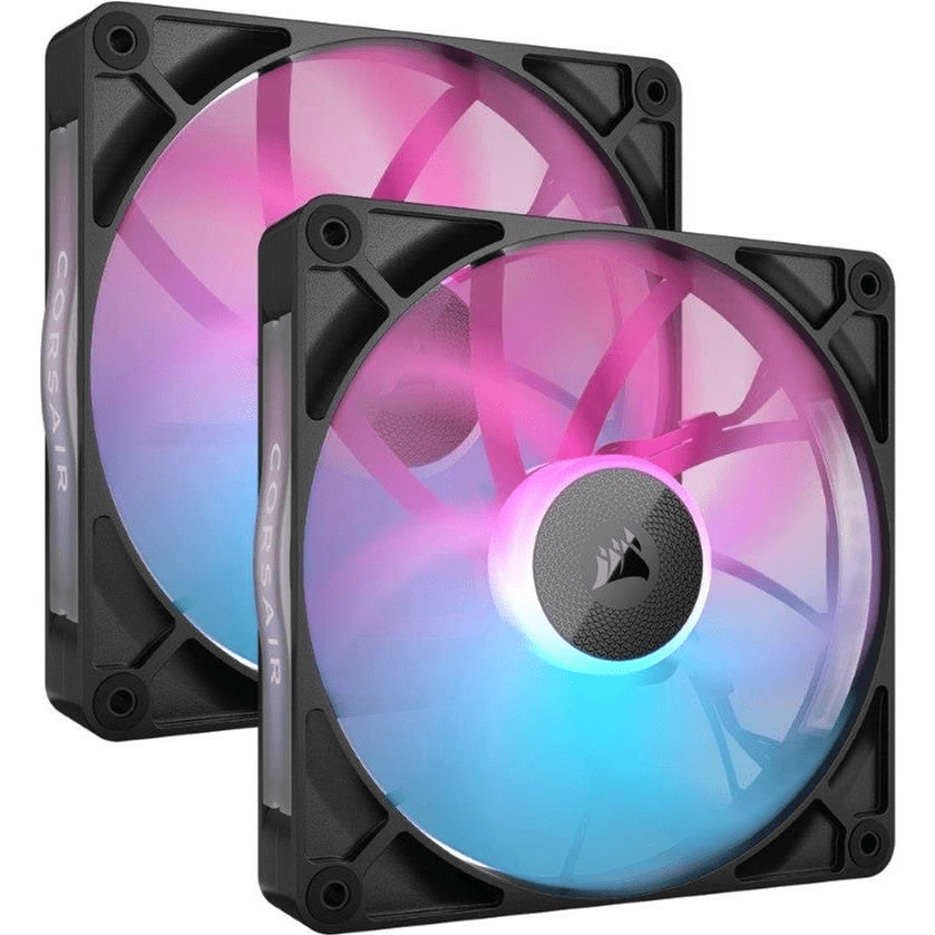 Corsair iCUE Link RX140 RGB 140mm PWM 1700 RPM PC Case Fan Twin Pack - Black CO-9051020-WW