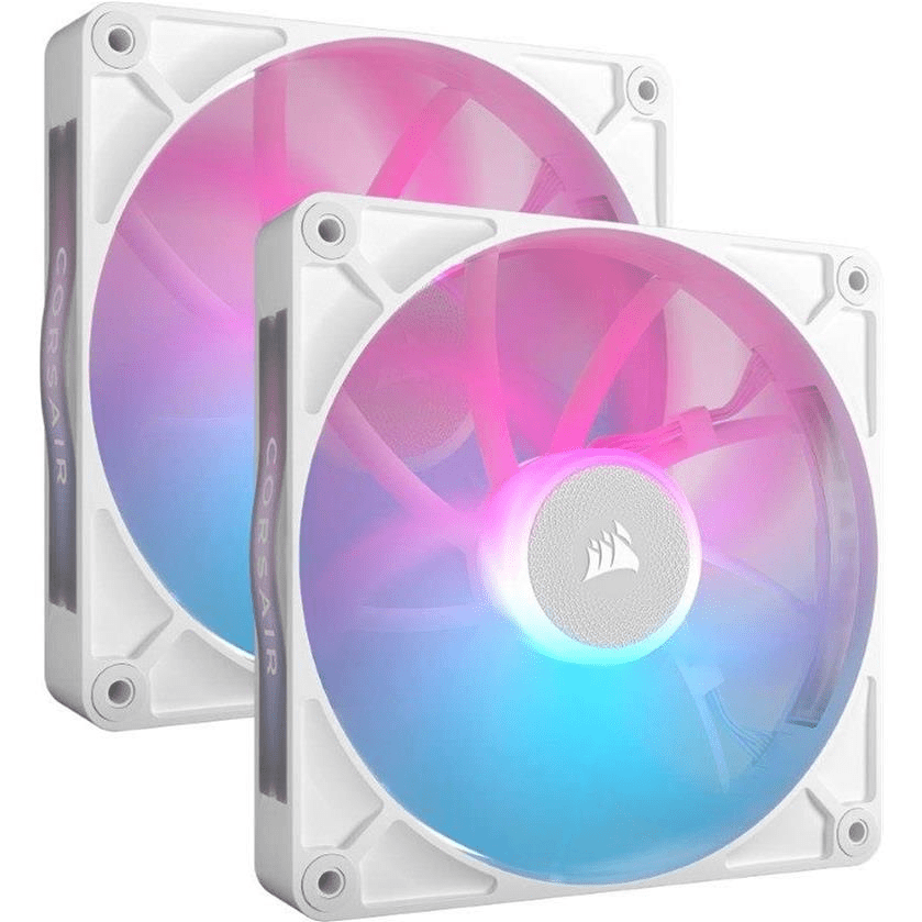 Corsair iCUE Link RX140 RGB 140mm PWM 1700 RPM PC Case Fan Twin Pack - White CO-9051024-WW
