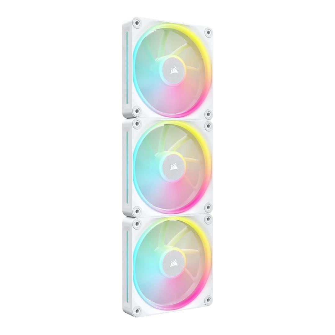 Corsair LX120 RGB iCUE Link 120mm PWM 2400 RPM Case Fan - Triple-pack White CO-9051030-WW