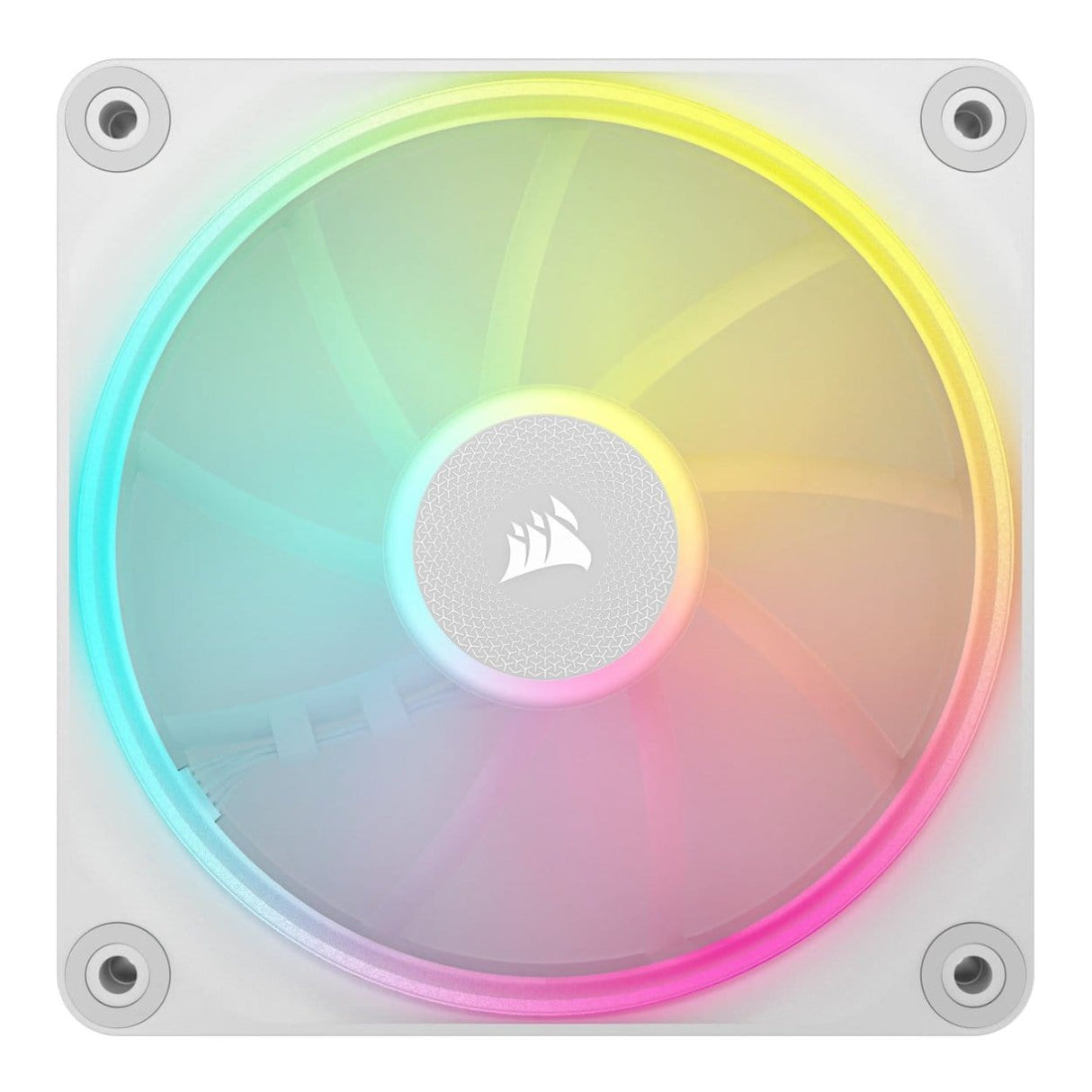 Corsair LX120 RGB iCUE Link 120mm PWM 2400 RPM Case Fan - Triple-pack White CO-9051030-WW