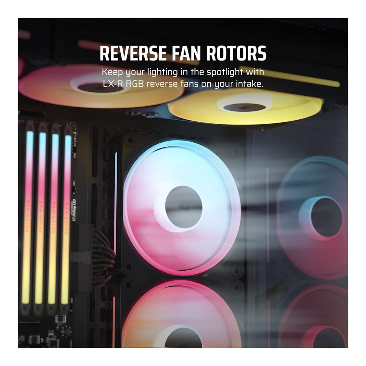 Corsair iCUE LINK LX120-R RGB 120mm PWM Reverse Fan Expansion CO-9051049-WW