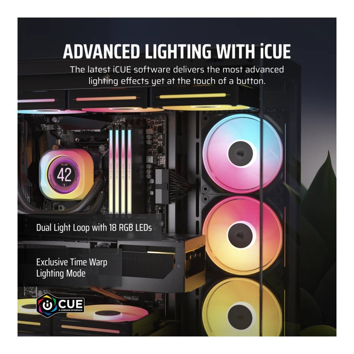 Corsair iCUE LINK LX120-R RGB 120mm PWM Reverse Fans Starter Kit 3-pack CO-9051050-WW