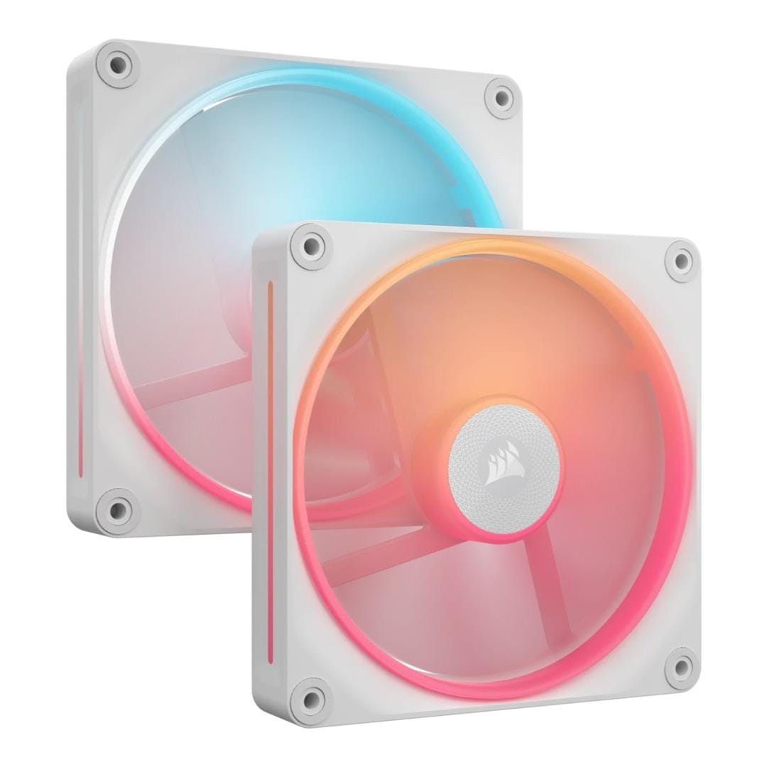 Corsair iCUE LINK LX140-R RGB 140mm PWM Reverse Fans Starter Kit - White 2-pack CO-9051056-WW