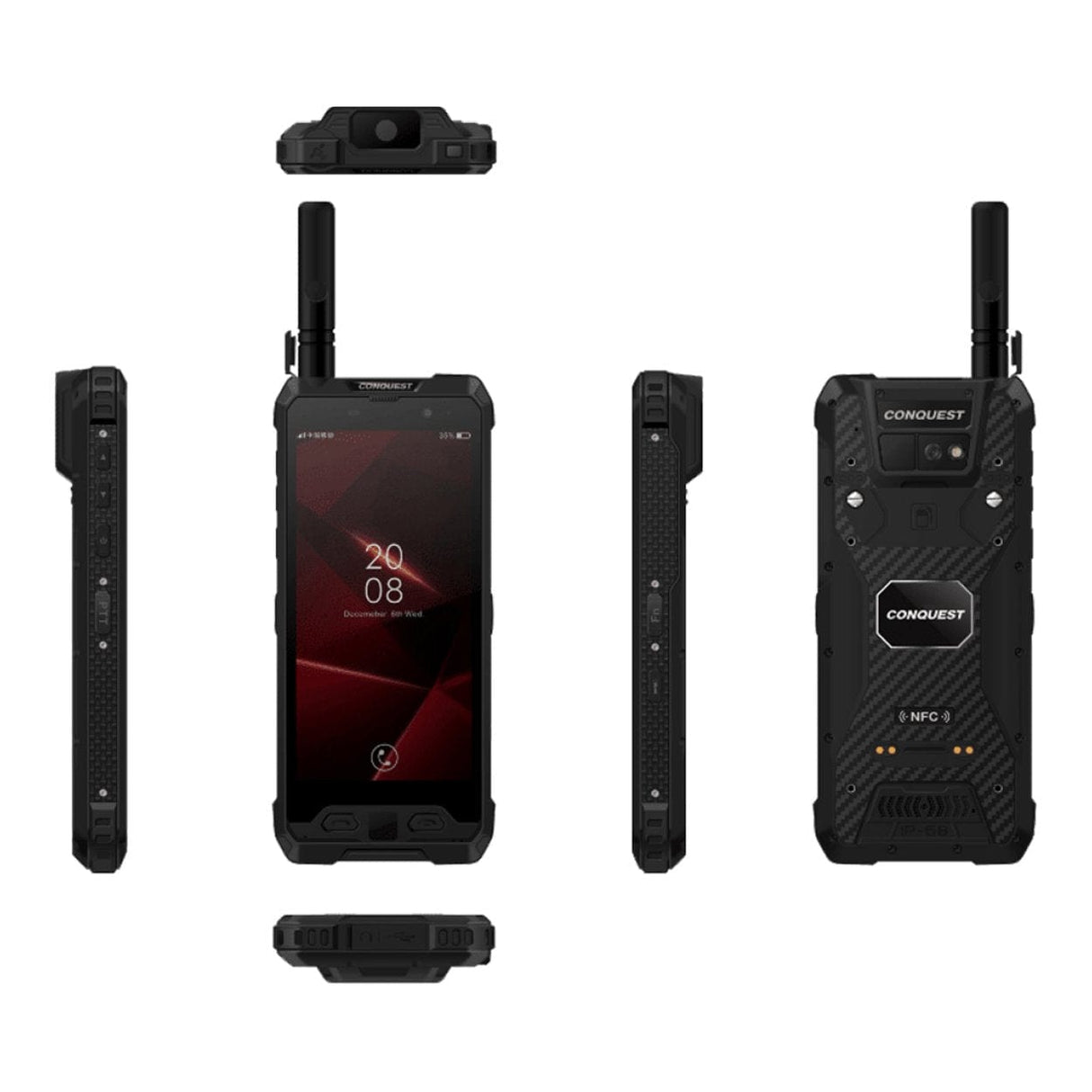 Conquest S19 4G Rugged 5.7-inch Intrinsically Safe Smartphone - MediaTek P35 MT6765 128GB ROM 6GB RAM Android 8.1