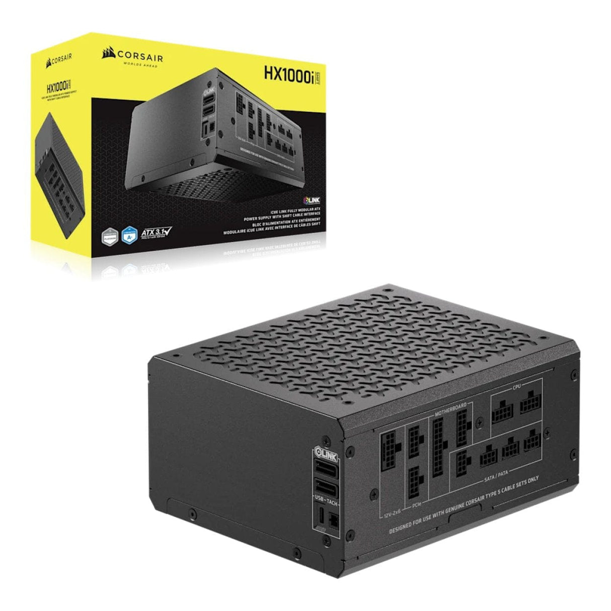 Corsair HX1000i SHIFT 1000W Cybenetics Platinum Fully Modular ATX Power Supply CP-9020265-WW