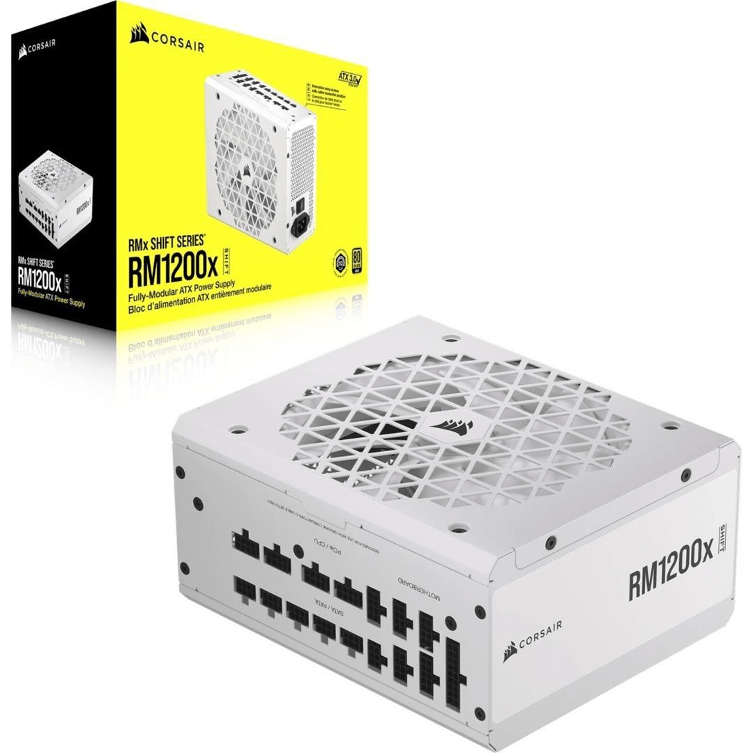 Corsair RM Series RM1200x Shift 1200 Watt 80 PLUS Gold Fully Modular ATX PSU - White CP-9020276-WW