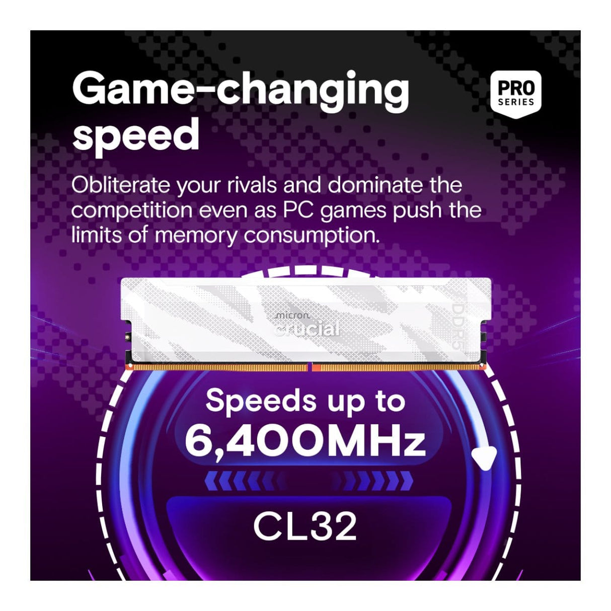 Crucial Pro CP2K16G64C32U5W Memory Module 32GB DDR5 6400MHz