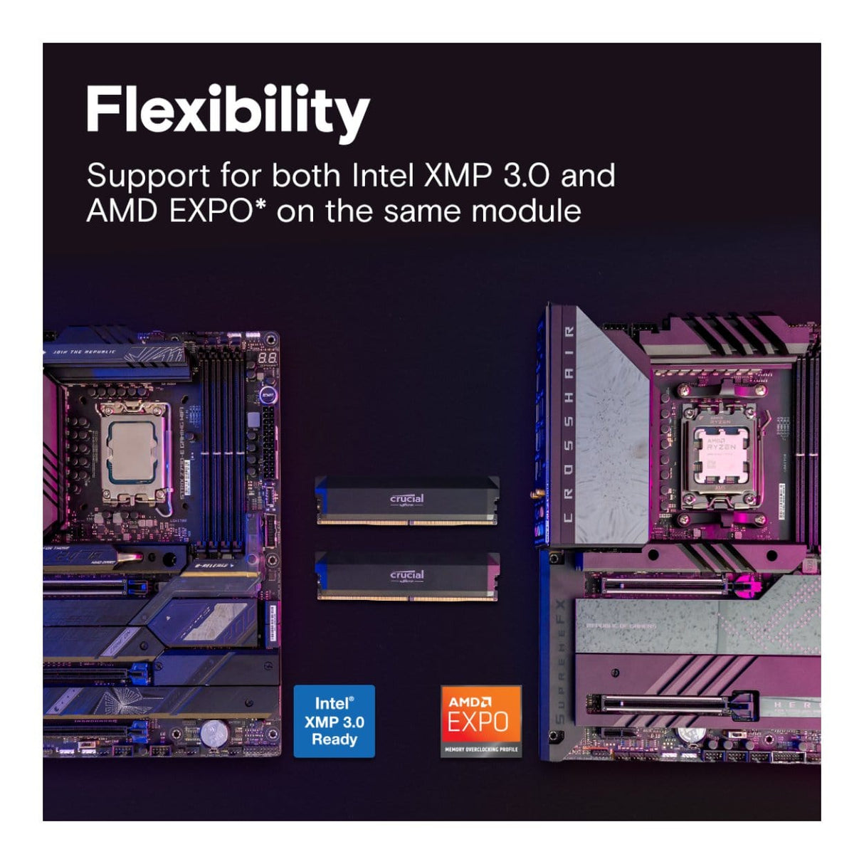 Crucial Pro OC CP2K32G60C40U5B Memory Module 64GB 2 x 32GB DDR5 6000MHz