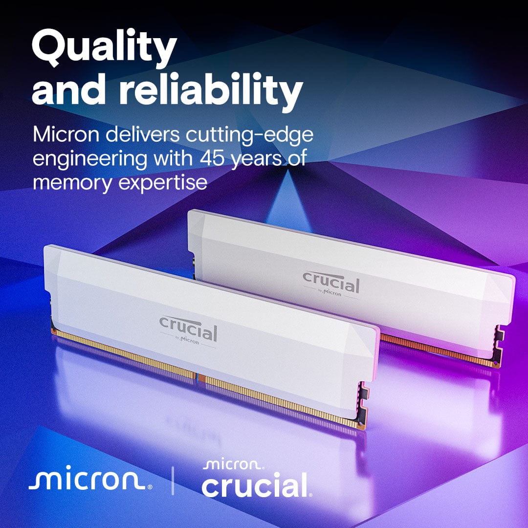 Crucial Pro OC CP2K32G60C40U5W Memory Module 64GB 2 x 32GB DDR5 6000MHz
