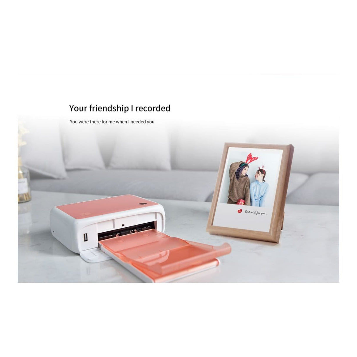 HPRT CP4000L Thermal Dye Sublimation Compact Photo Printer Orange