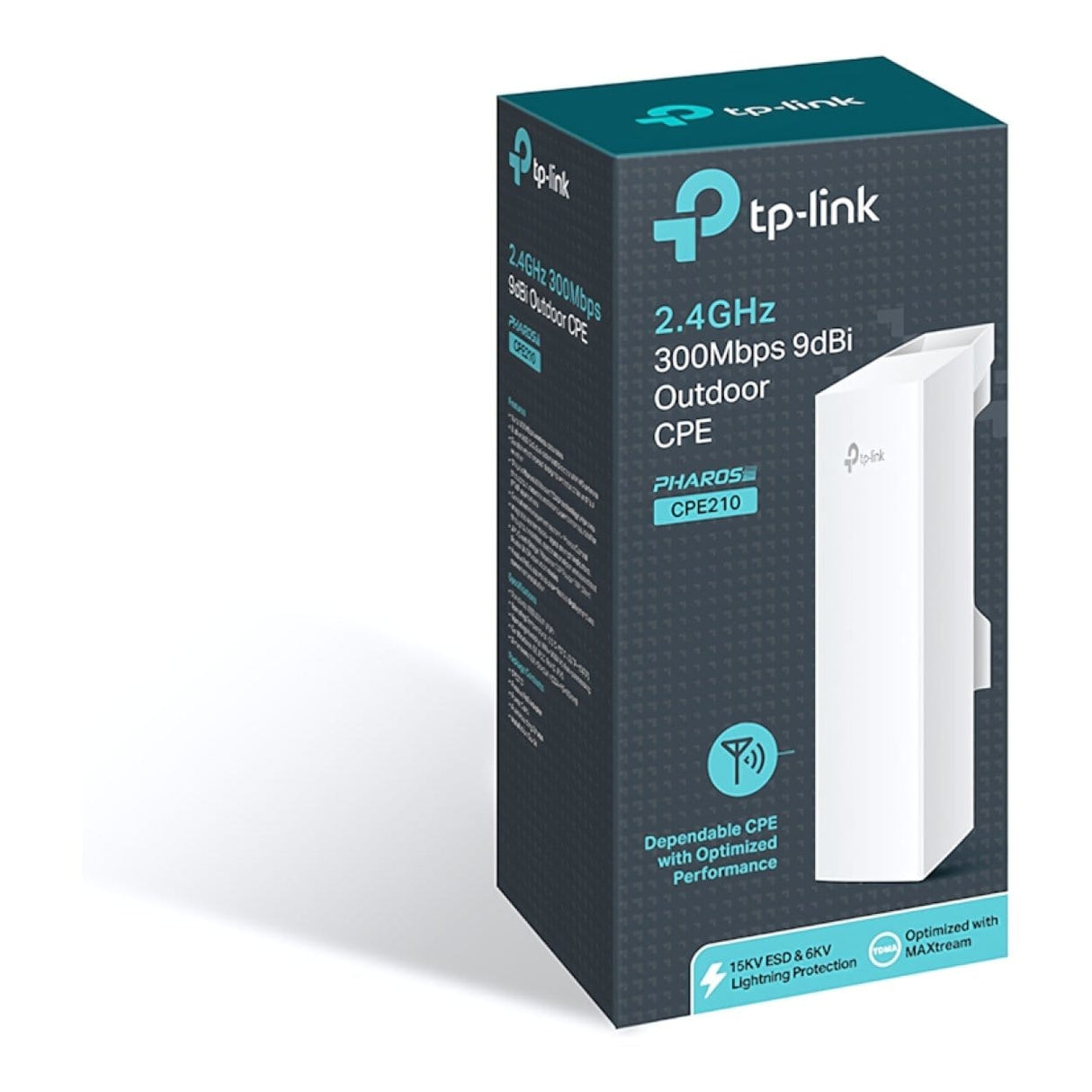 TP-Link Pharos CPE210 2.4GHz 300Mbps 9dBi Wi-Fi Outdoor CPE Access Point