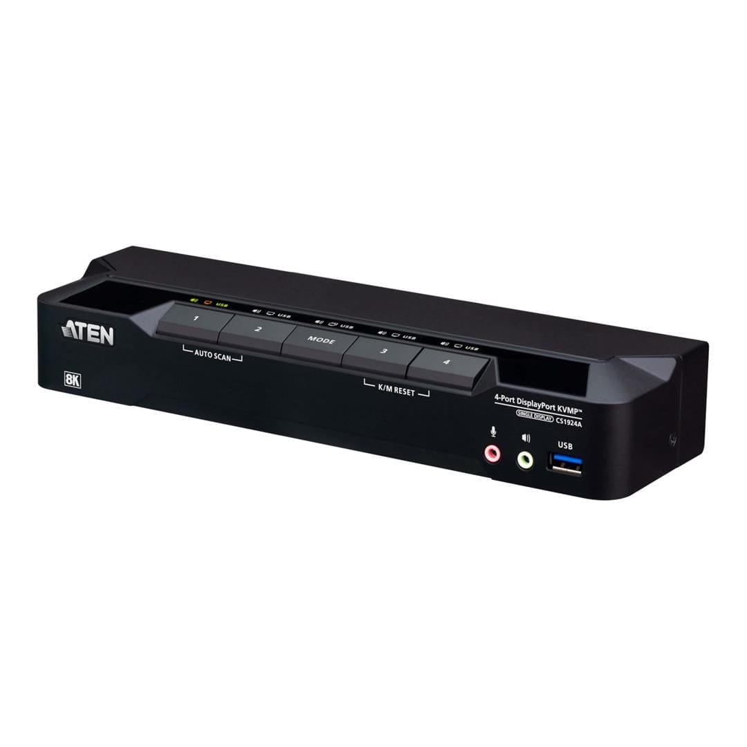 Aten 4-port USB 3.0 8K DisplayPort KVMP Switch CS1924A