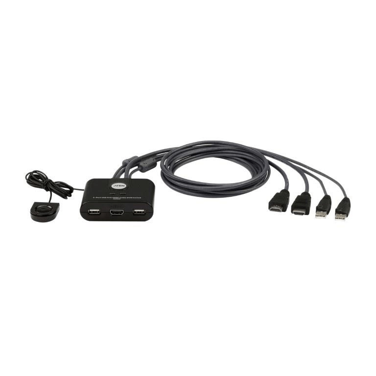 Aten 2-Port USB FHD HDMI Cable KVM Switch CS22HF-AT