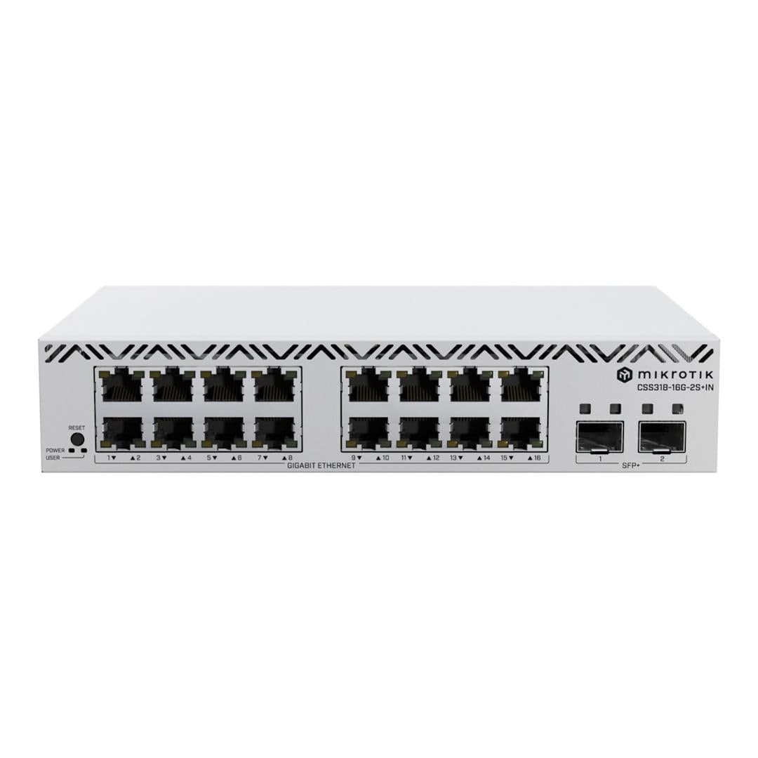 MikroTik CSS318-16G-2S+IN 16-port GbE SwOS Cloud Smart Switch with 2-port SFP+