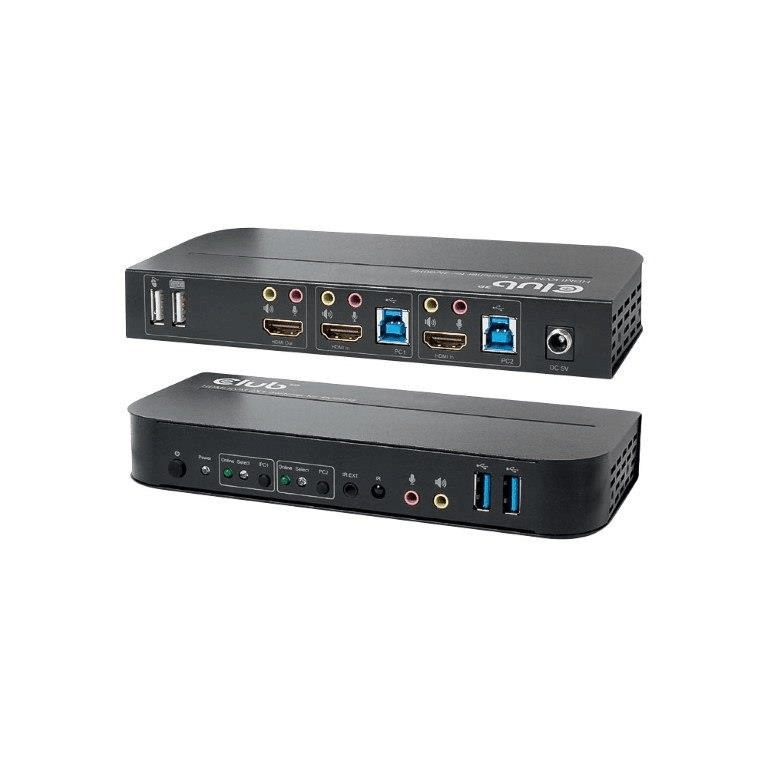 Club 3D 4K 2-port HDMI KVM Switch CSV-1382