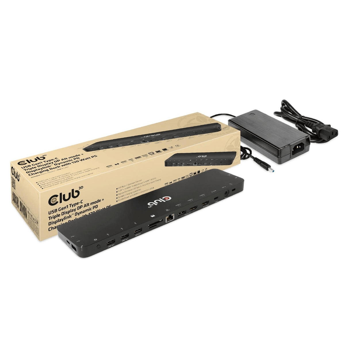 CLUB 3D USB Gen1 Type-C Triple Display Charging Dock CSV-1566