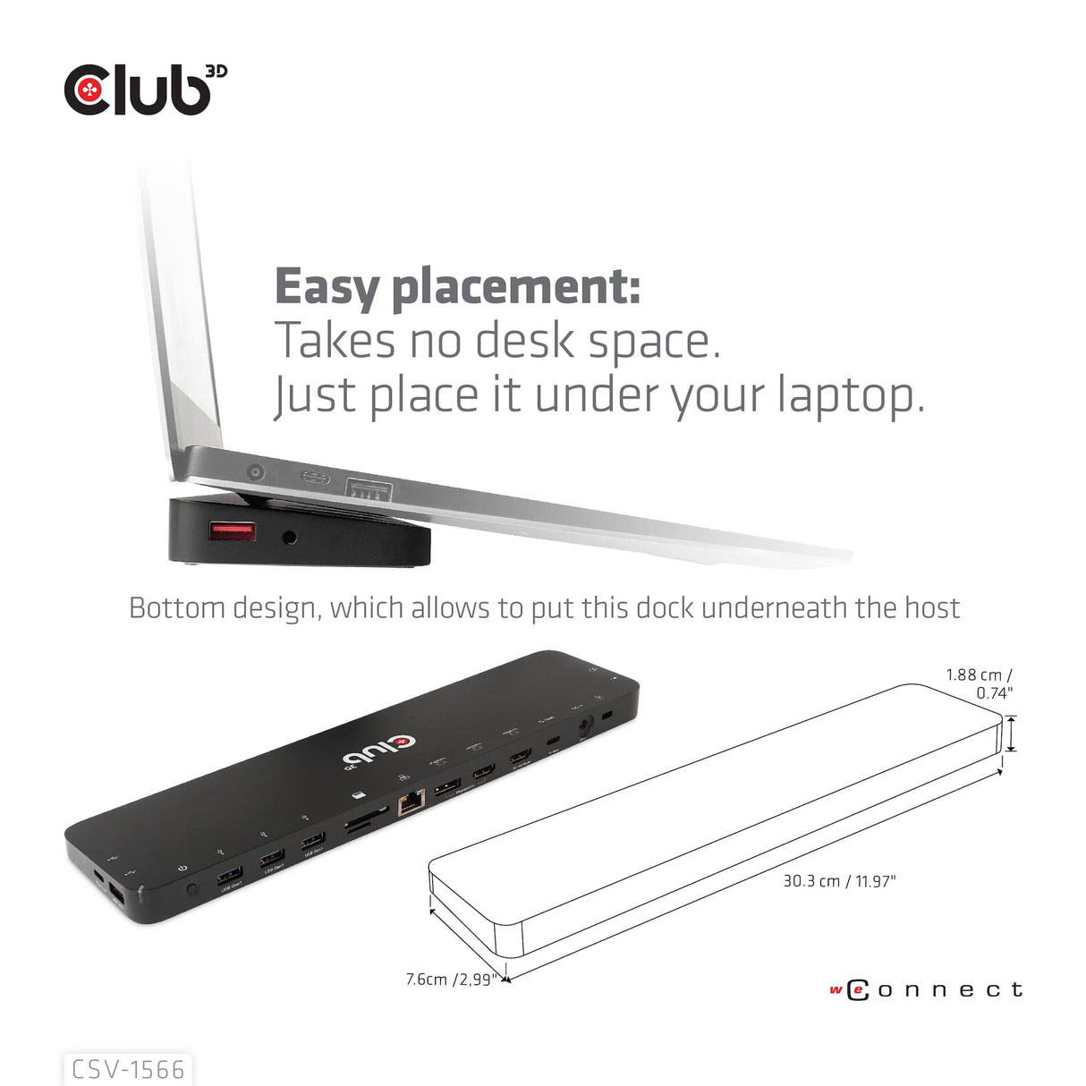 CLUB 3D USB Gen1 Type-C Triple Display Charging Dock CSV-1566