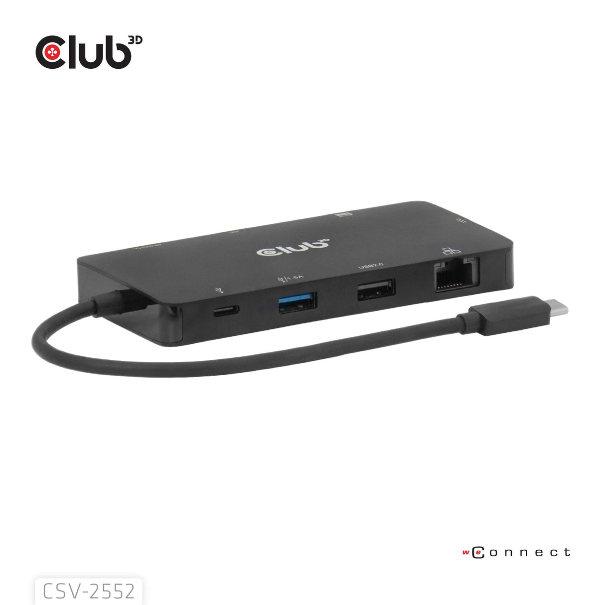 Club 3D 100W 9-in-1 Dual HDMI USB-C HUB PD3.0 Black CSV-2552