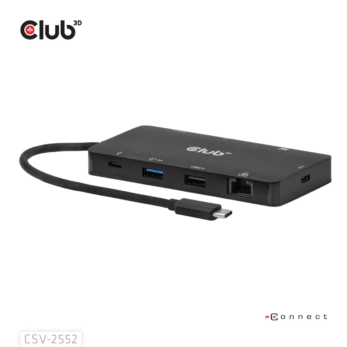 Club 3D 100W 9-in-1 Dual HDMI USB-C HUB PD3.0 Black CSV-2552