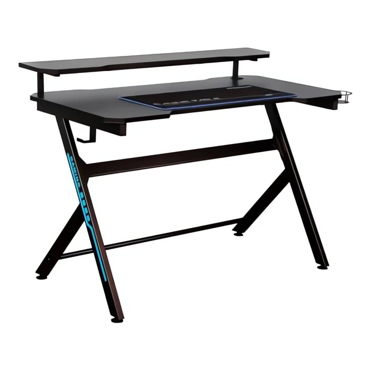 Volkano VX Gaming Donahue Gaming Desk with Headphone Hook Black CT-1913L1-BK