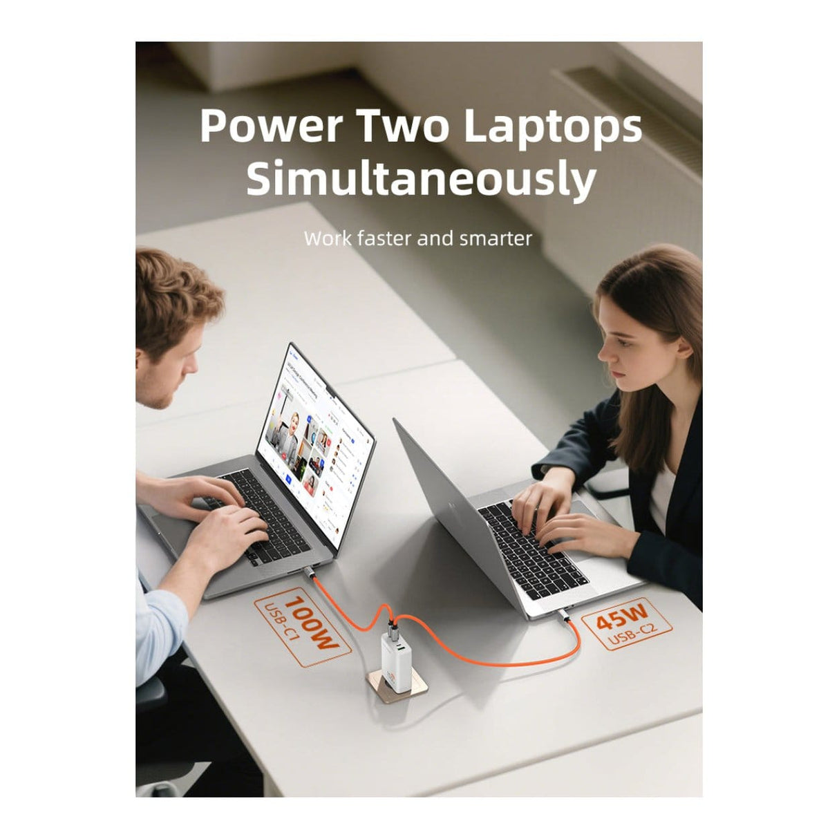 Cabletime 4-in-1 150W GaN USB-C Wall Charger White CT-GAN150-PW