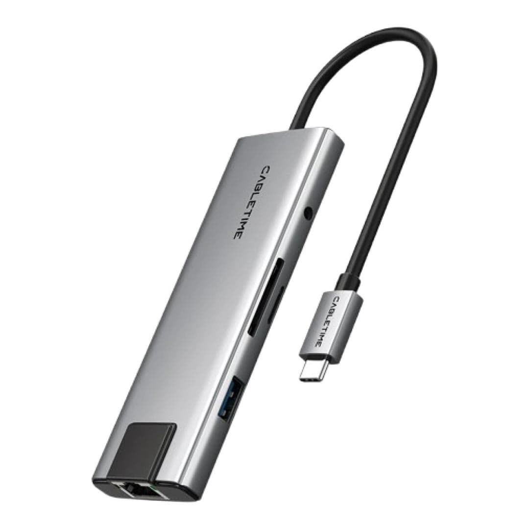 Cabletime 9-in-1 Type-C Ethernet Hub CT-HBP3-AG9-0.15M