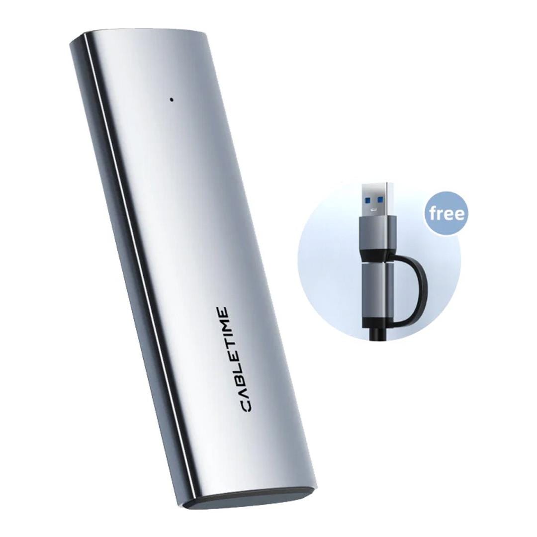 Cabletime Type-C M.2 NVMe SSD Enclosure Grey CT-SSD03-AG