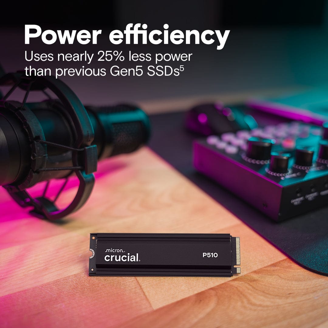 Crucial P510 2TB M.2 2280 PCIe 5.0 x4 NVMe Internal SSD CT2000P510SSD5