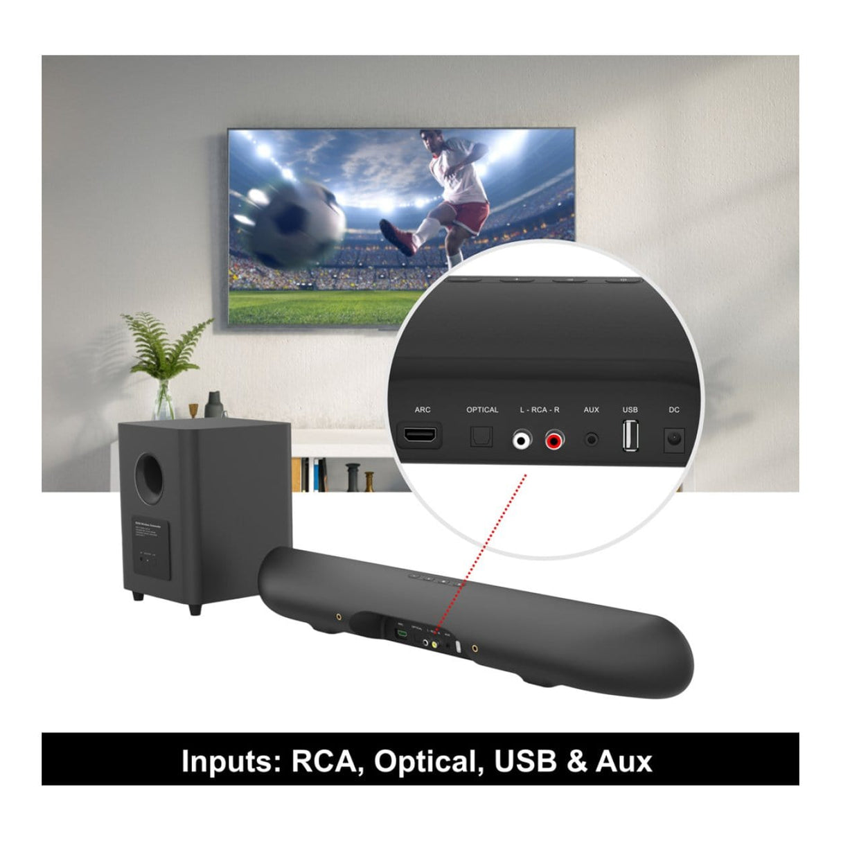 Parrot Speaker Sound Bar with 5-inch Wireless Sub CT3018