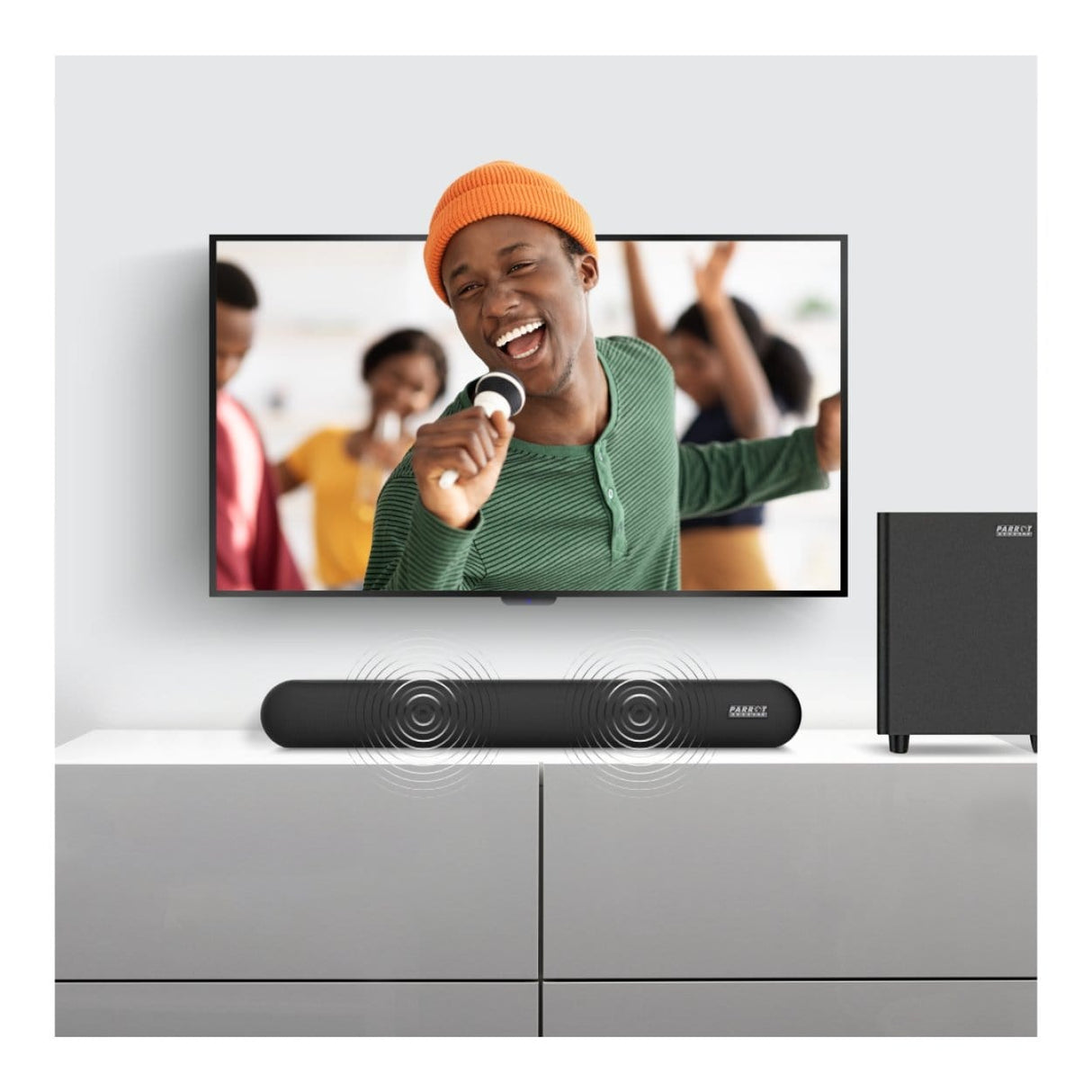 Parrot Speaker Sound Bar with 5-inch Wireless Sub CT3018