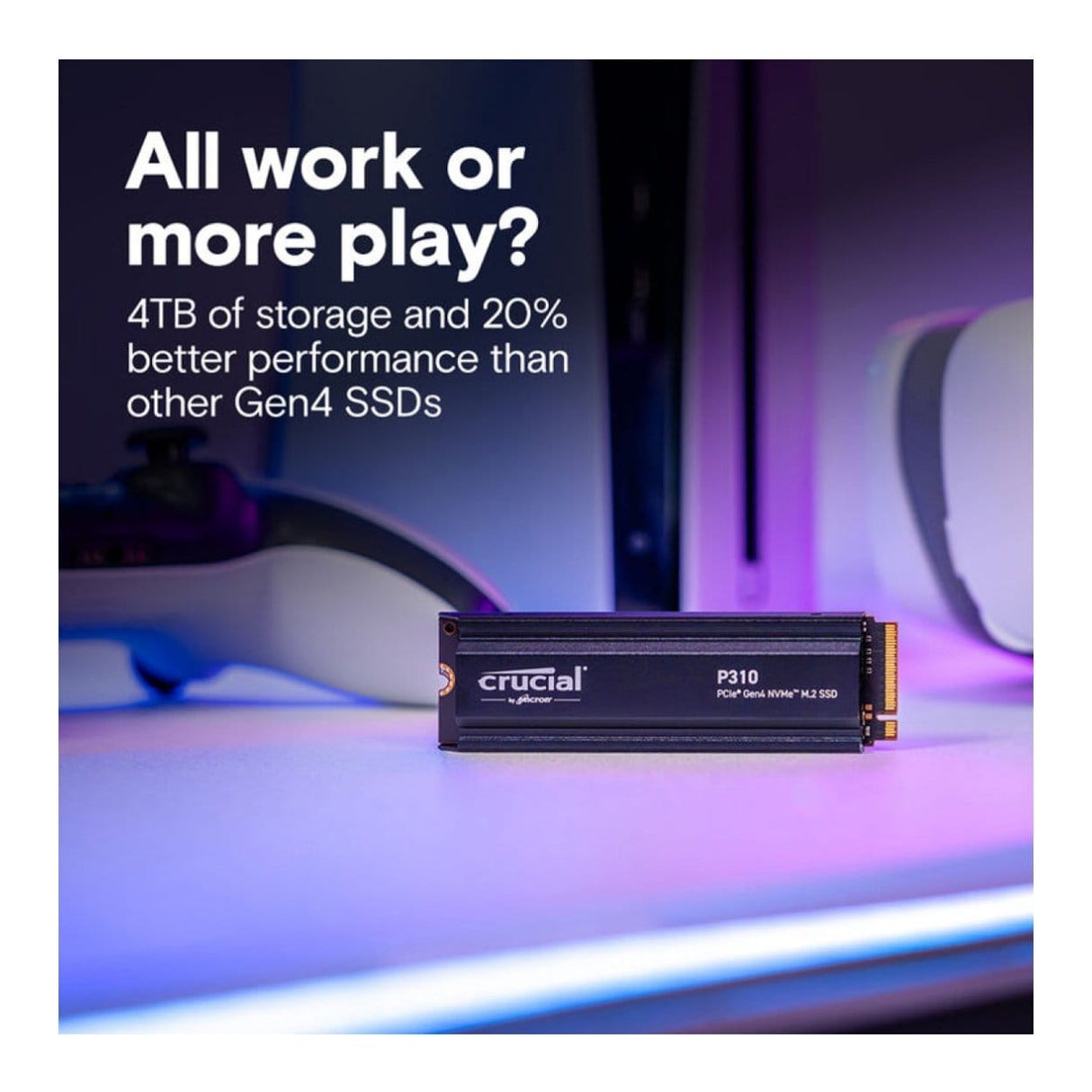 Crucial P310 4TB M.2 PCIe 4.0 NVMe Internal SSD CT4000P310SSD5