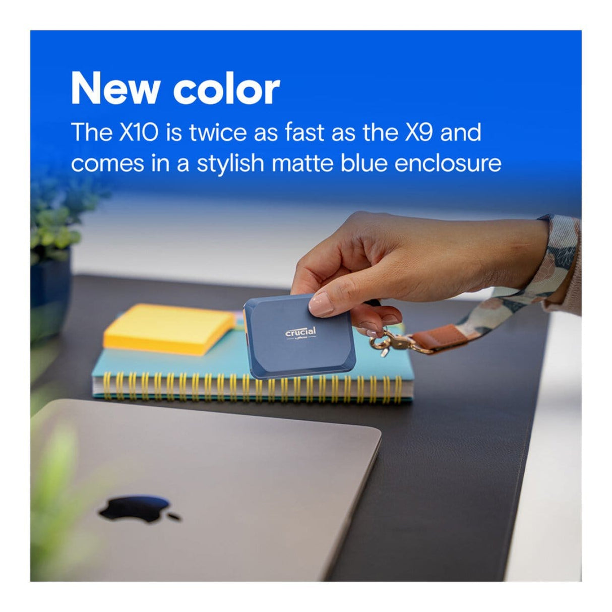 Crucial X10 4TB USB Type-C Blue Portable External SSD CT4000X10SSD9