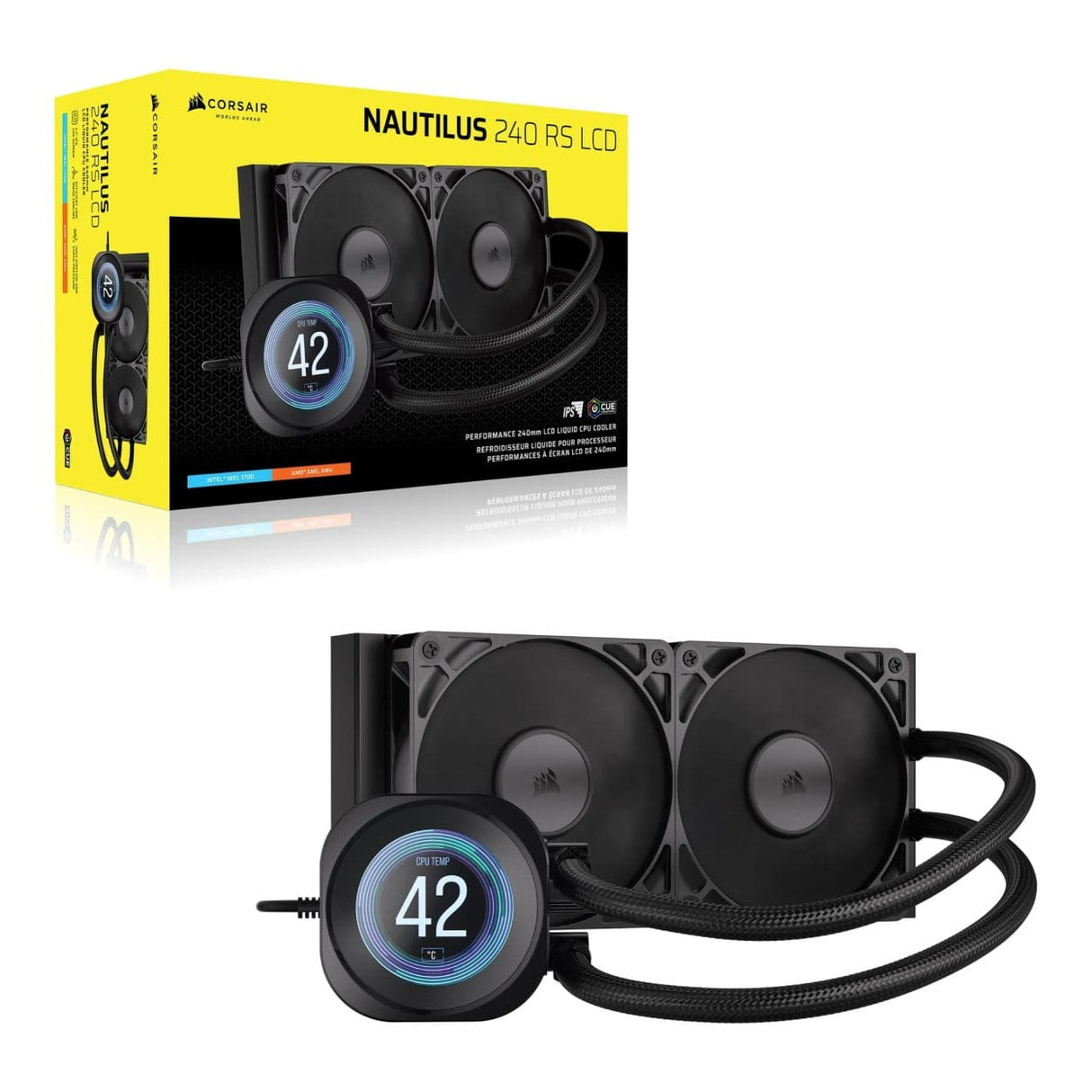 Corsair NAUTILUS 240 RS LCD AiO CPU Liquid Cooler CW-9061031-WW