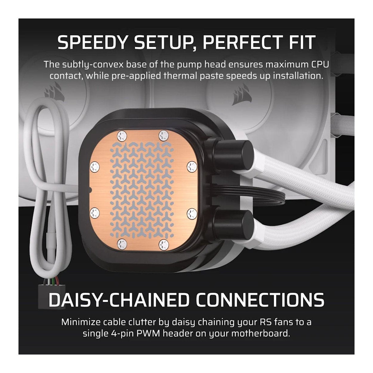 Corsair NAUTILUS 240 RS LCD AiO CPU Liquid Cooler - White CW-9061032-WW