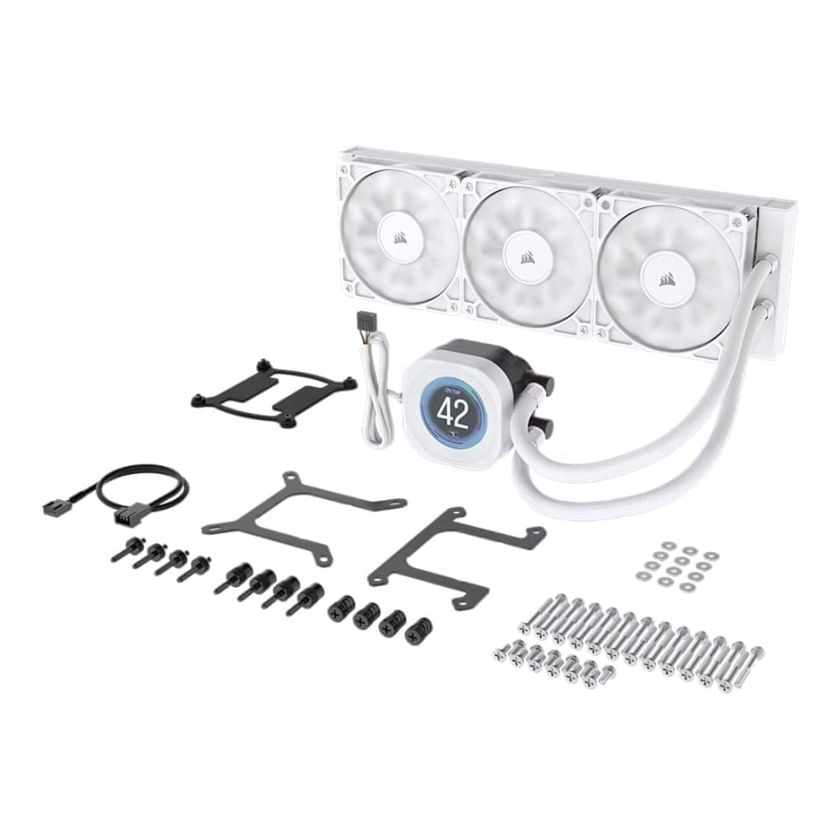 Corsair NAUTILUS 360 RS LCD AiO CPU Liquid Cooler - White CW-9061034-WW