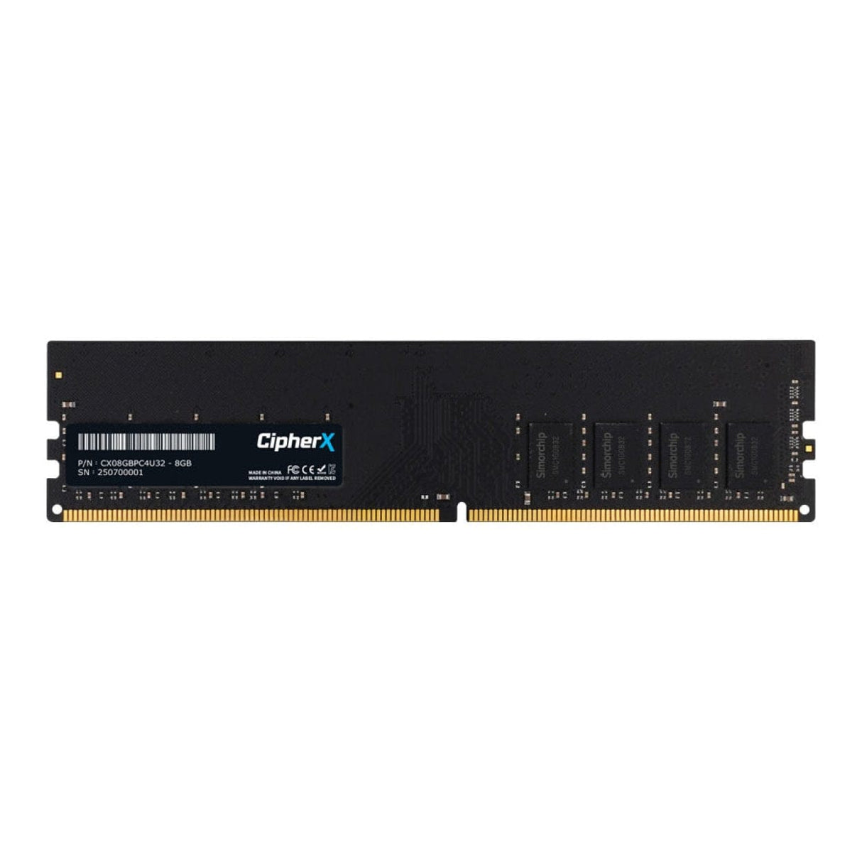 CipherX CX08GBPC4U32 UDIMM Memory Module 8GB DDR4 3200MHz