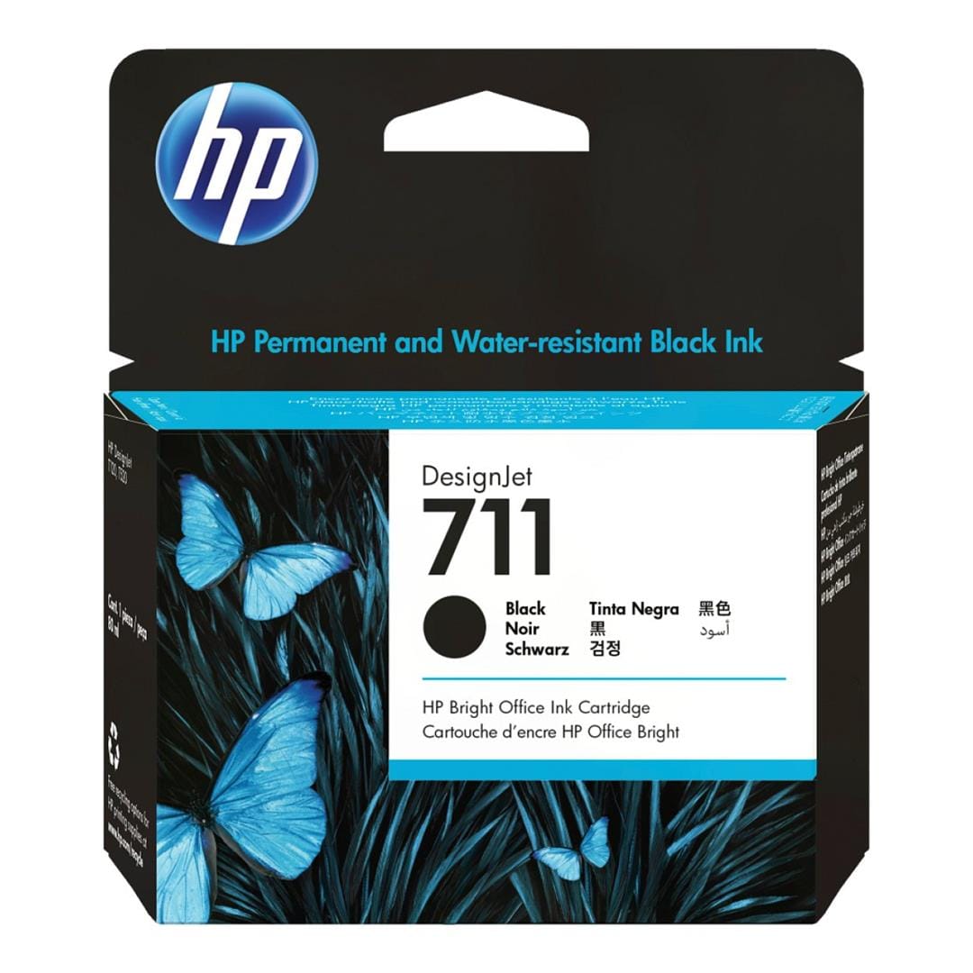 HP 711 DesignJet Black Ink Cartridge Original CZ133A Single-pack