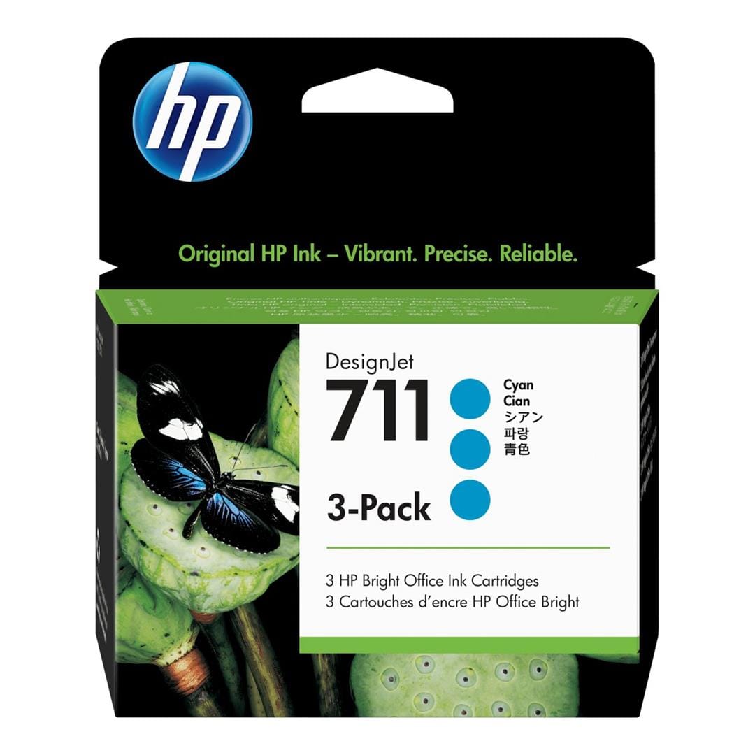HP 711 DesignJet Cyan Ink Cartridge Original CZ134A Multi-pack