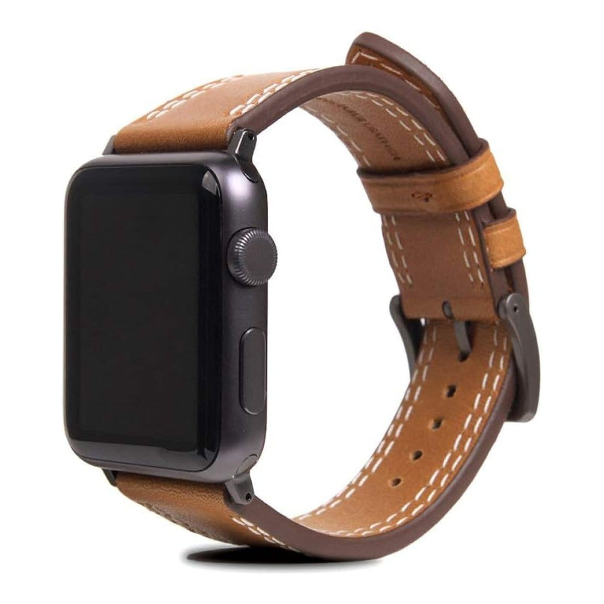 SLG D+ Italian Temponata 44mm Leather Strap for Apple Watch Tan D+TSAW4-TA