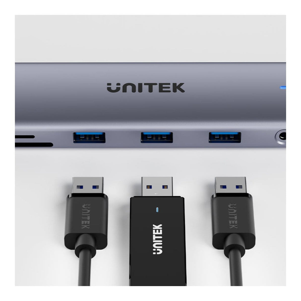 Unitek uHUB U11+ 11-in-1 USB-C Hub with Dual Display D1113BGY01
