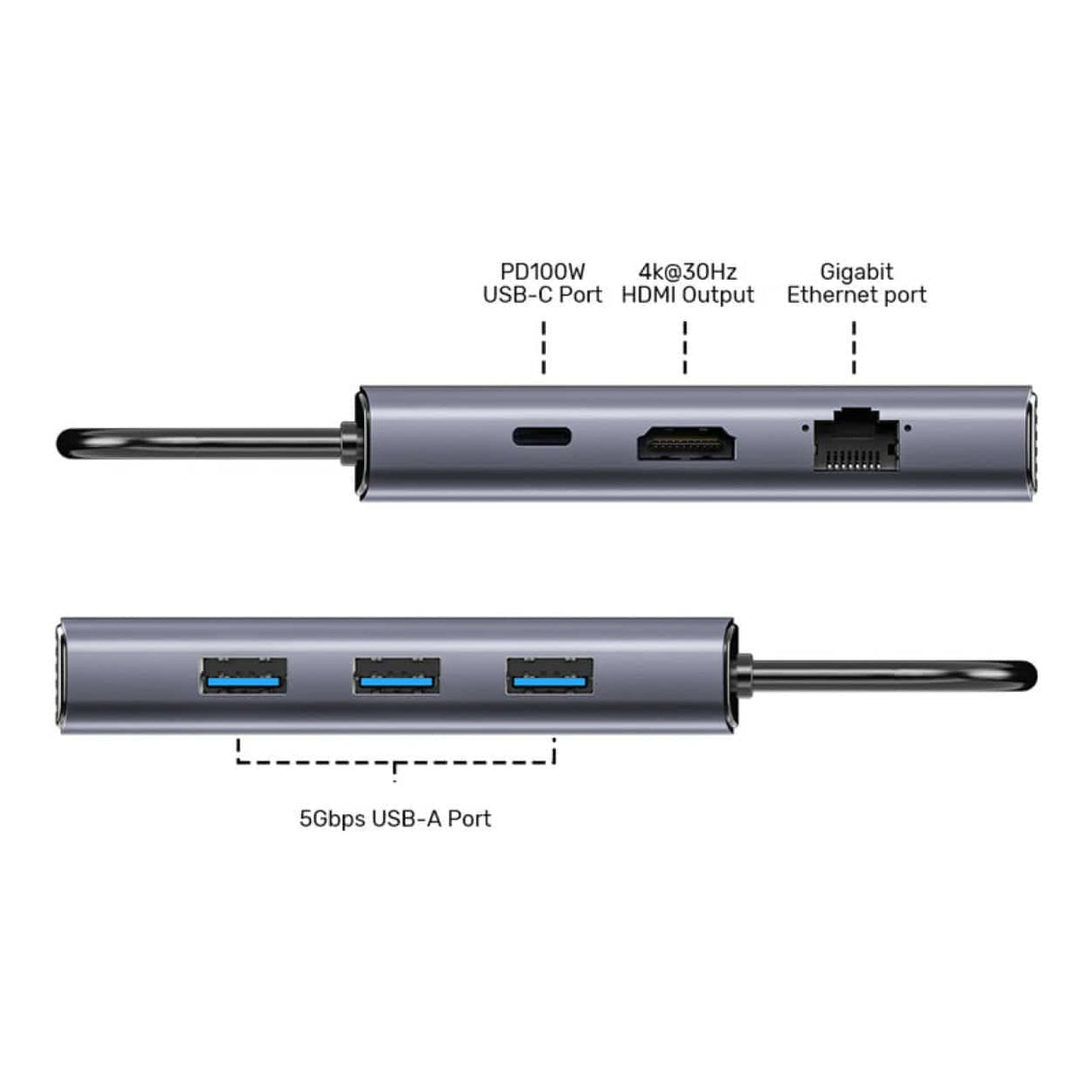 Unitek uHub H6+ 100W 6-in-1 Type-C Hub D1113C