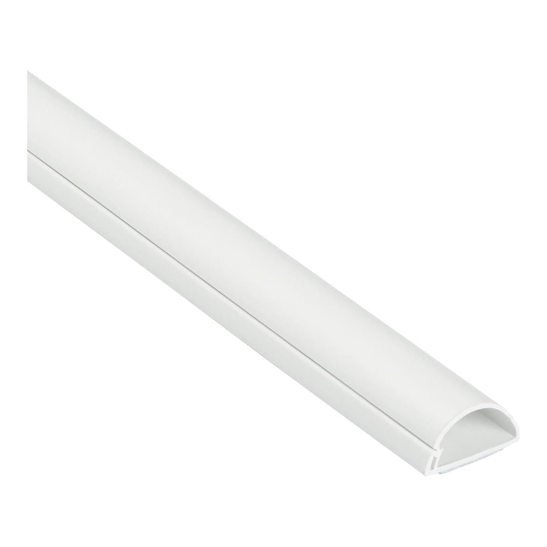 D-Line 30x15mm Half Moon Trunking 2m White D23015WSA