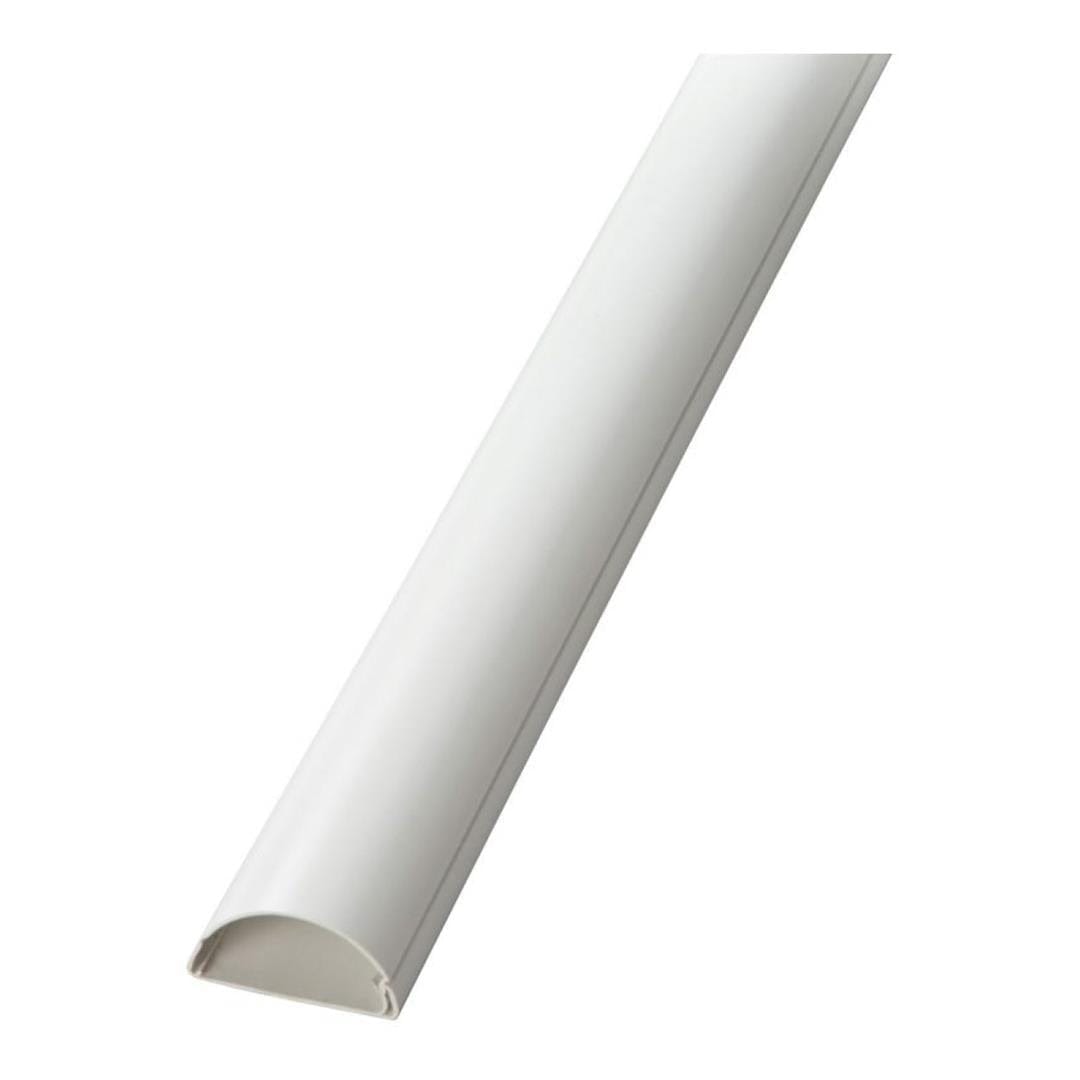 D-Line 50x25mm Half Moon Trunking 2m White D25025W