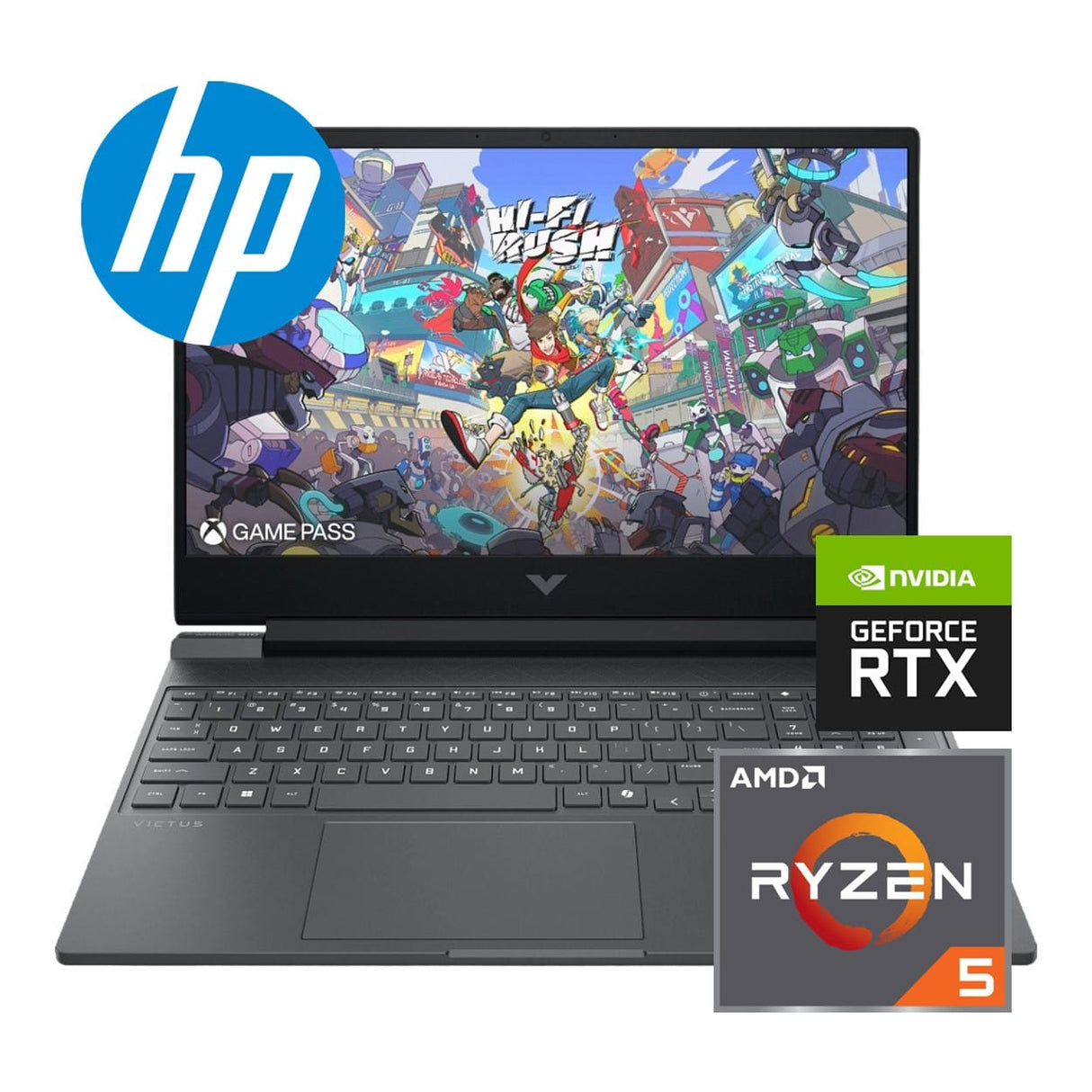 HP Victus Gaming 15-fb3018ni 15.6-inch FHD AI Laptop - AMD Ryzen 5 8645HS 512GB SSD 8GB RAM RTX 4050 Win 11 Home